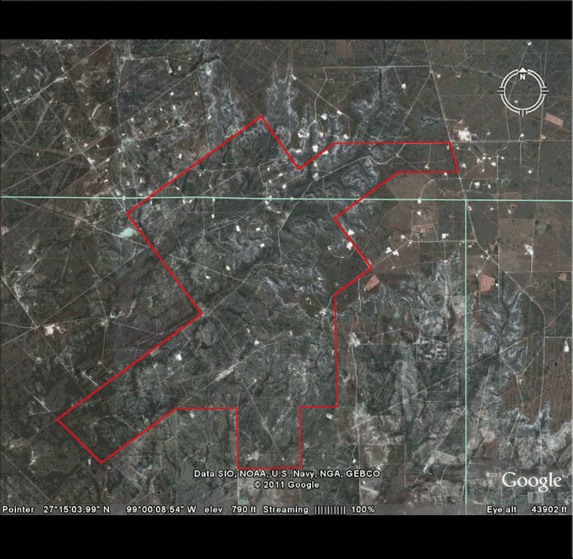 10,000 Acre Ranch Web / Zavala Aerial Map
