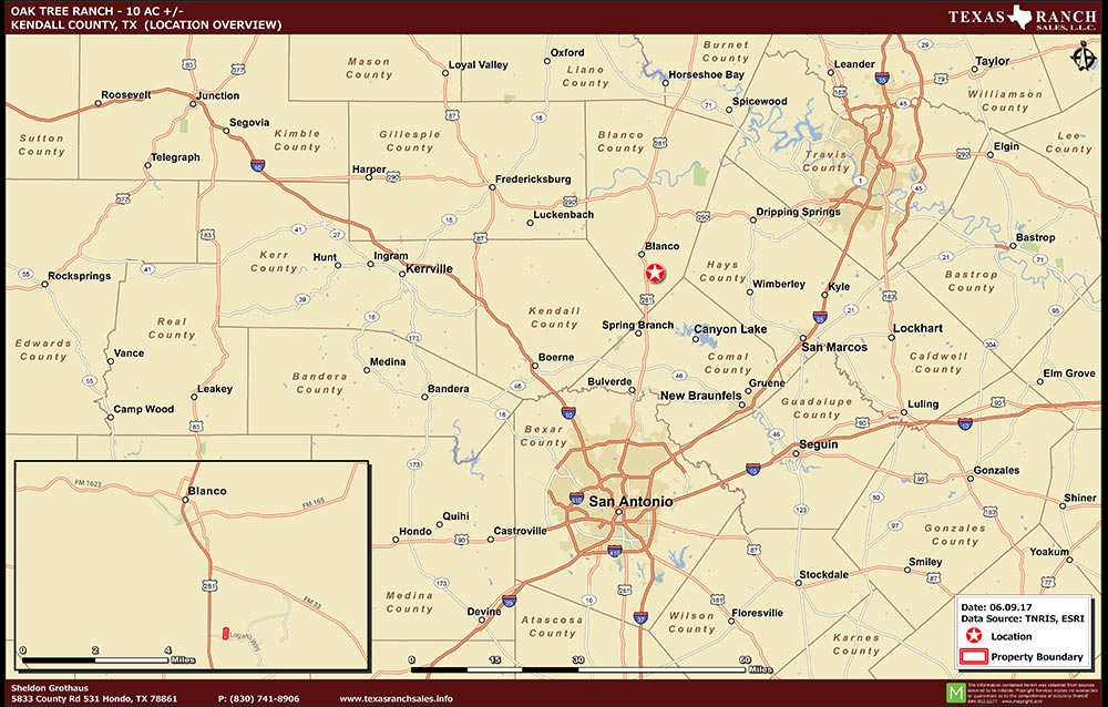 10 Acre Ranch Blanco Location Map Map