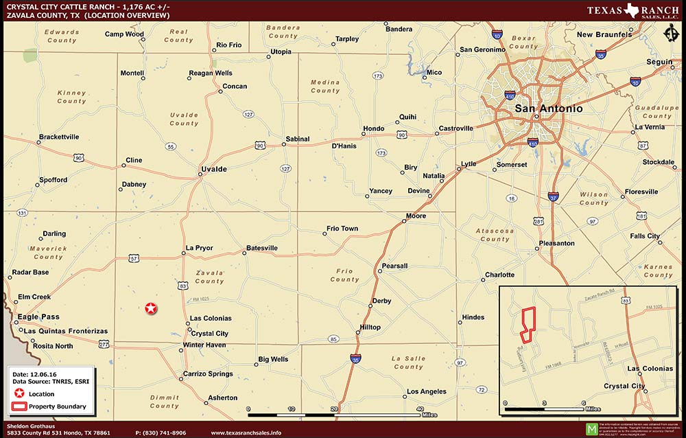 1176 Acre Ranch Zavala Location Map Map