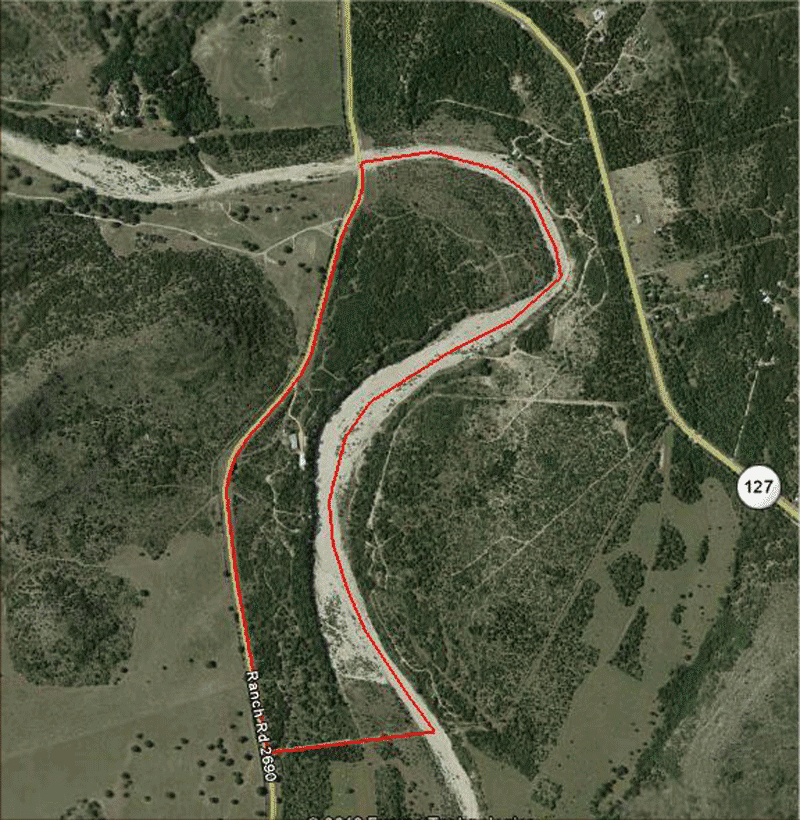 133 Acre Ranch Uvalde Aerial Map