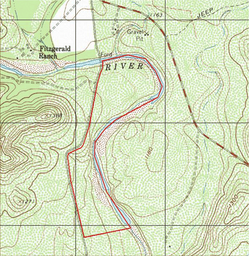 133 Acre Ranch Uvalde Topography Map