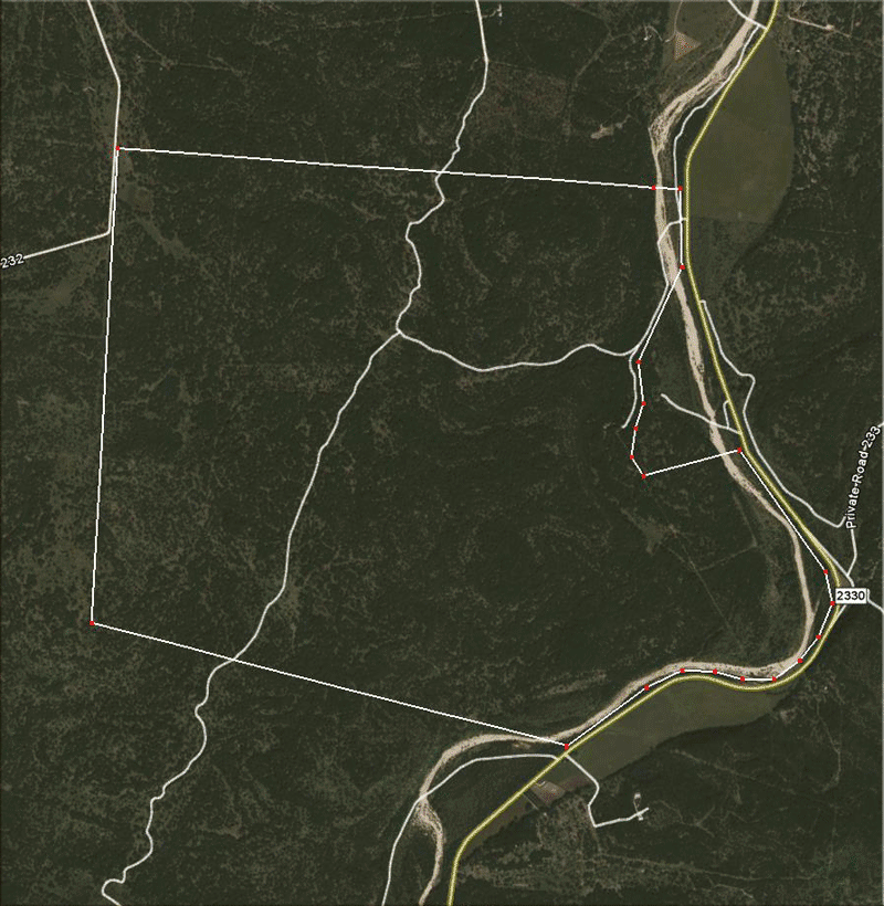 1416 Acre Ranch Medina Aerial Map