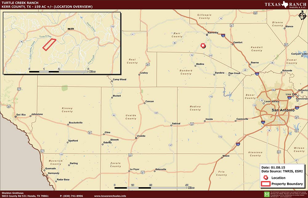 159 Acre Ranch Bandera Location Map Map