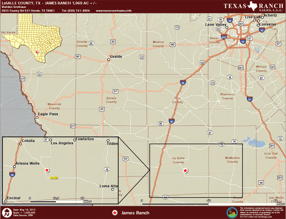 1969 Acre Ranch La Salle Location Map Map
