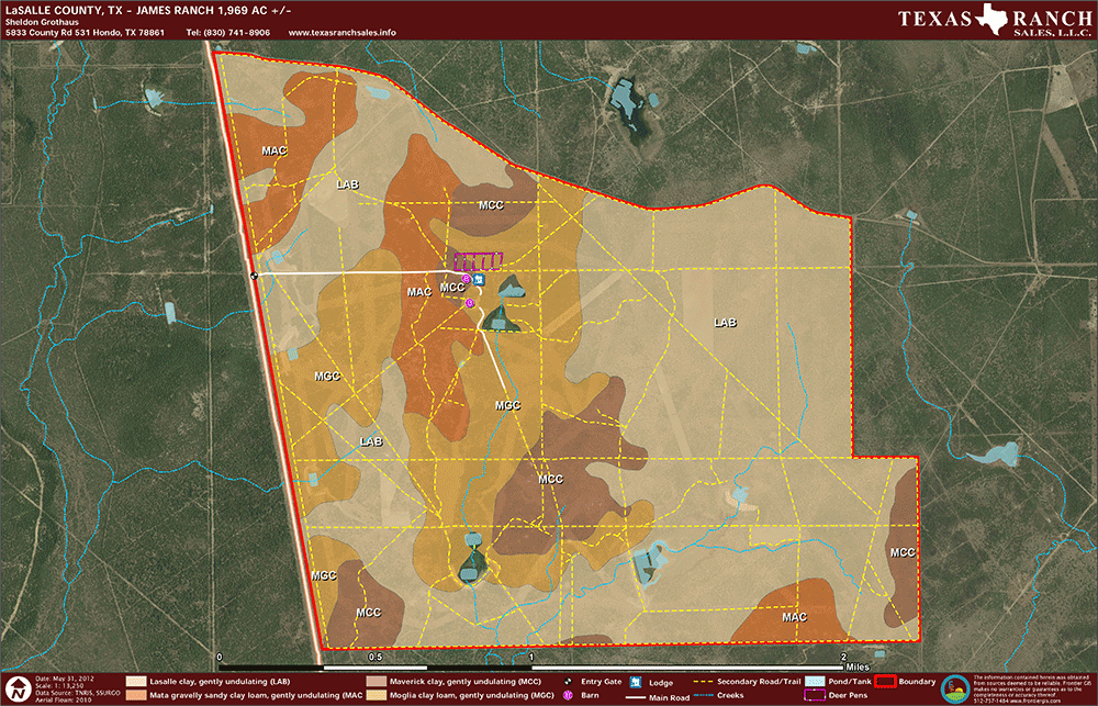 1969 Acre Ranch La Salle Soil Map Map