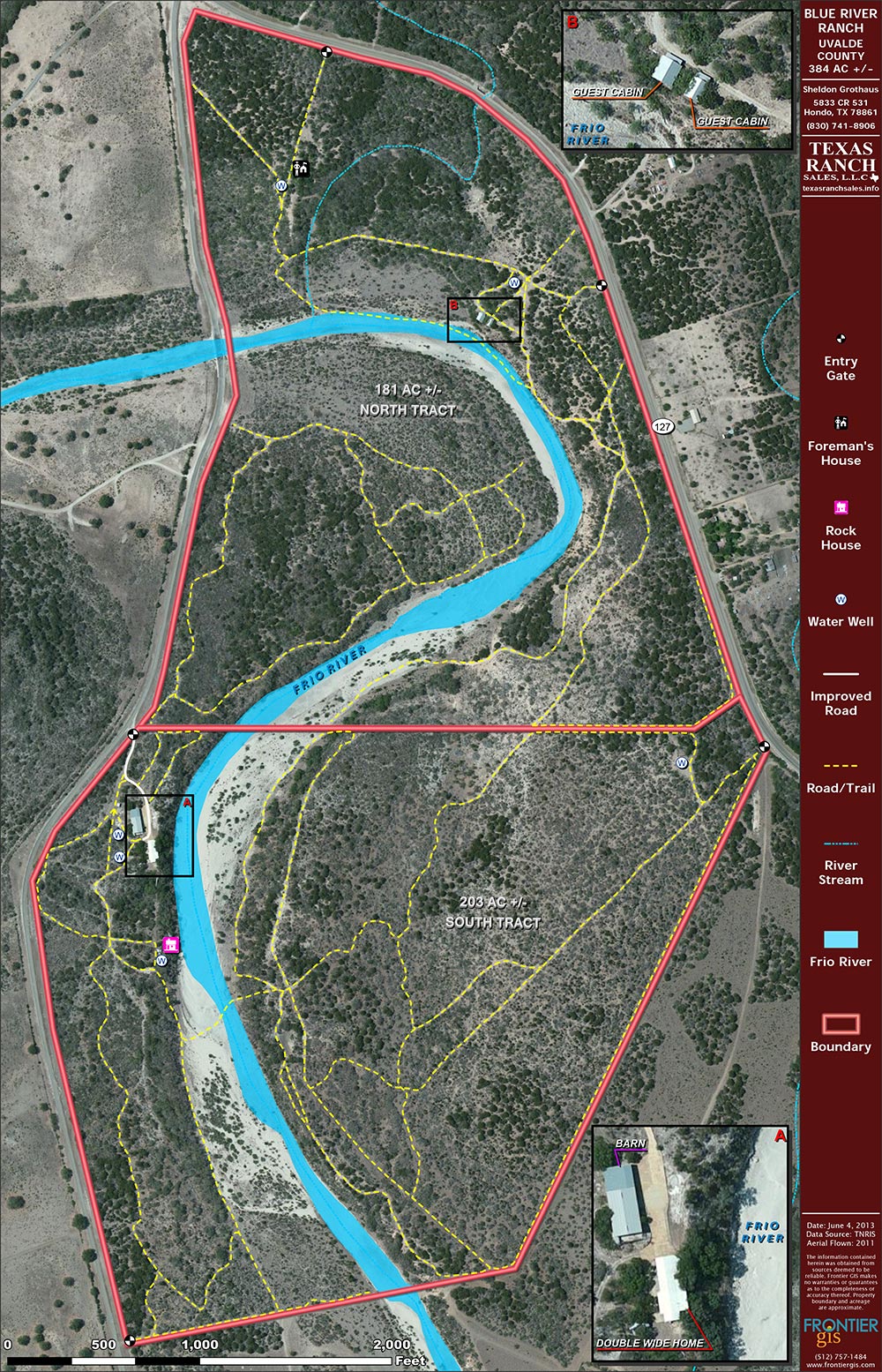 203 Acre Ranch Uvalde Aerial Map
