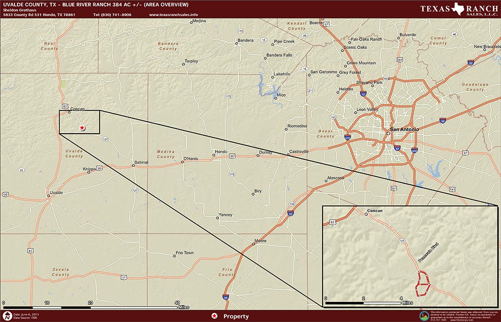 203 Acre Ranch Uvalde Location Map Map