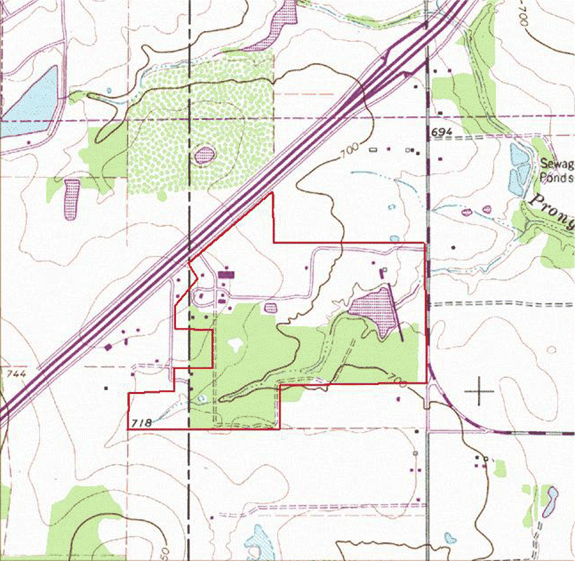 216 Acre Ranch Atascosa Topography Map