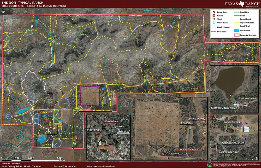 2295 Acre Ranch Coke Aerial Map
