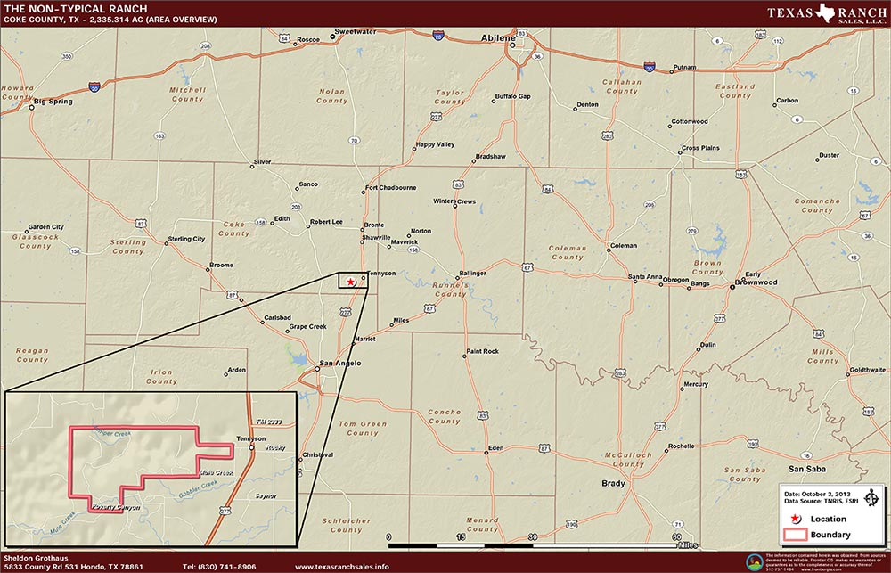 2295 Acre Ranch Coke Location Map Map