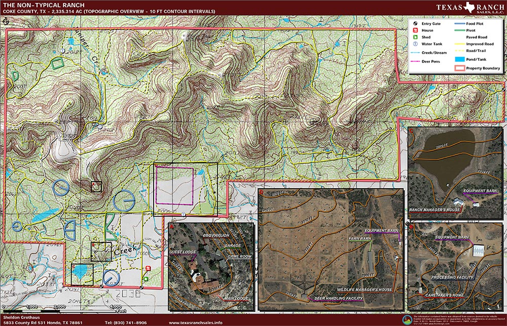 2295 Acre Ranch Coke Topography Map
