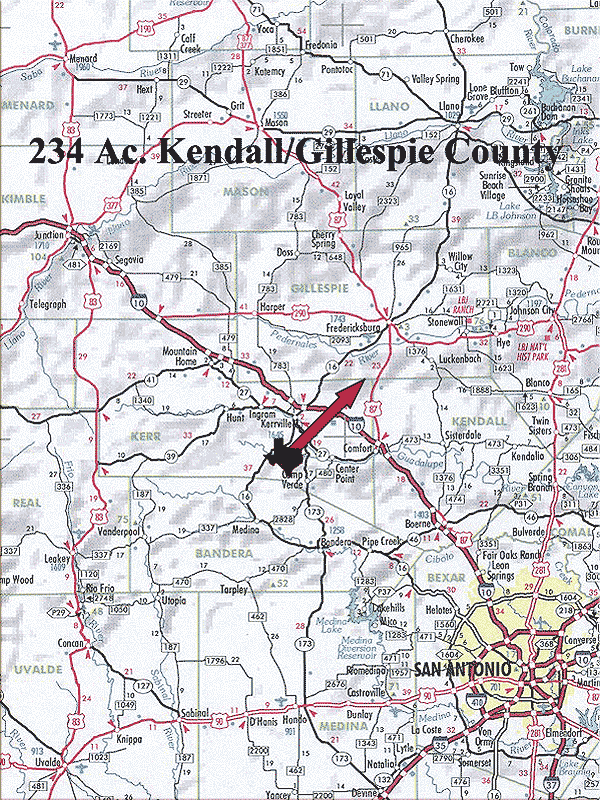 234 Acre Ranch Kendall Location Map Map