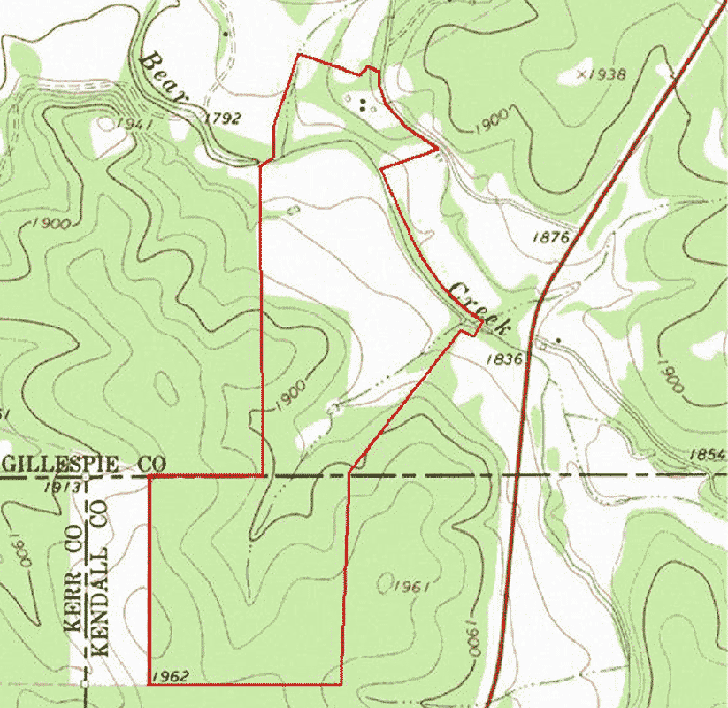 234 Acre Ranch Kendall Topography Map