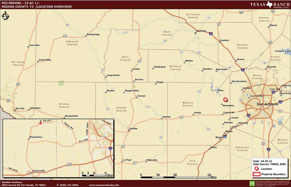 23 Acre Ranch Medina Location Map Map