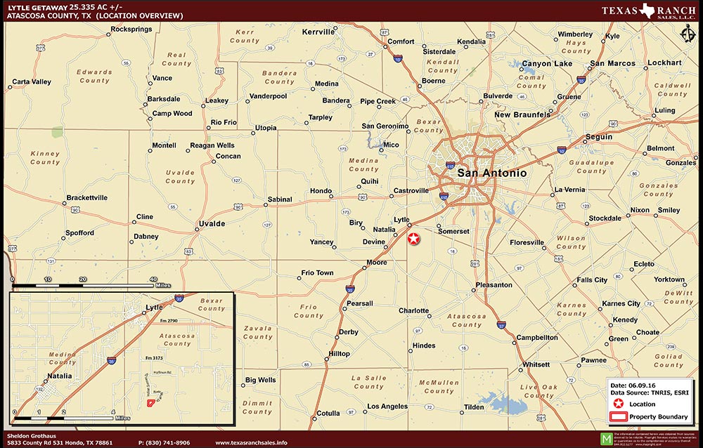 25 Acre Ranch Atascosa Location Map Map