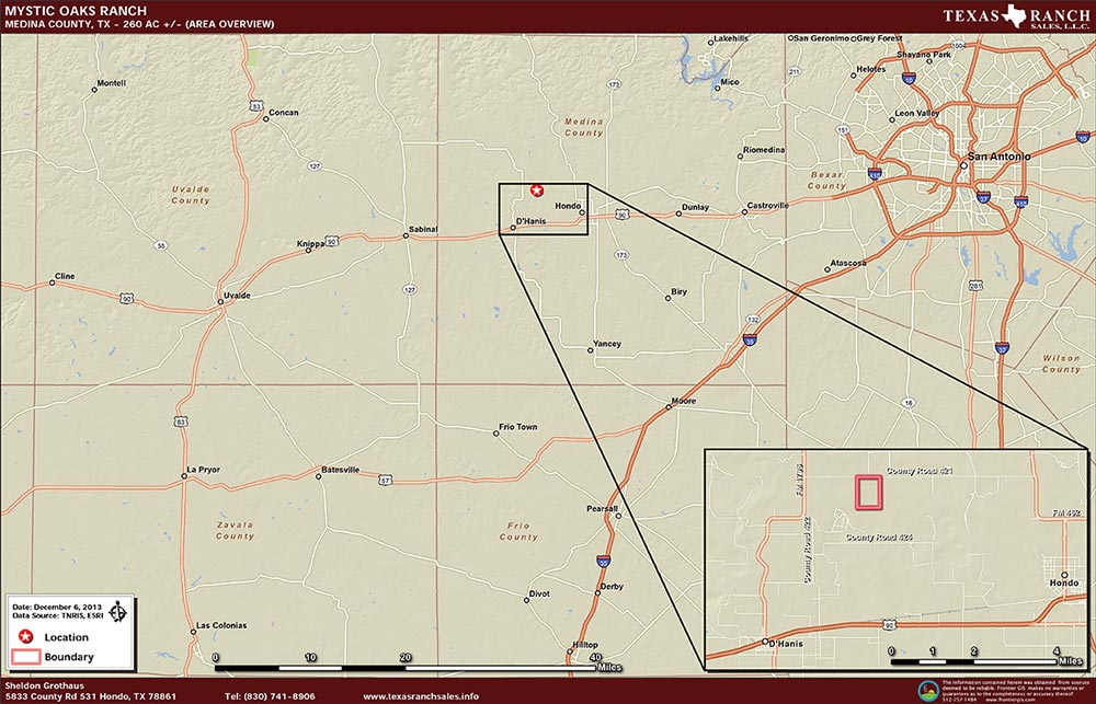 260 Acre Ranch Medina Location Map Map