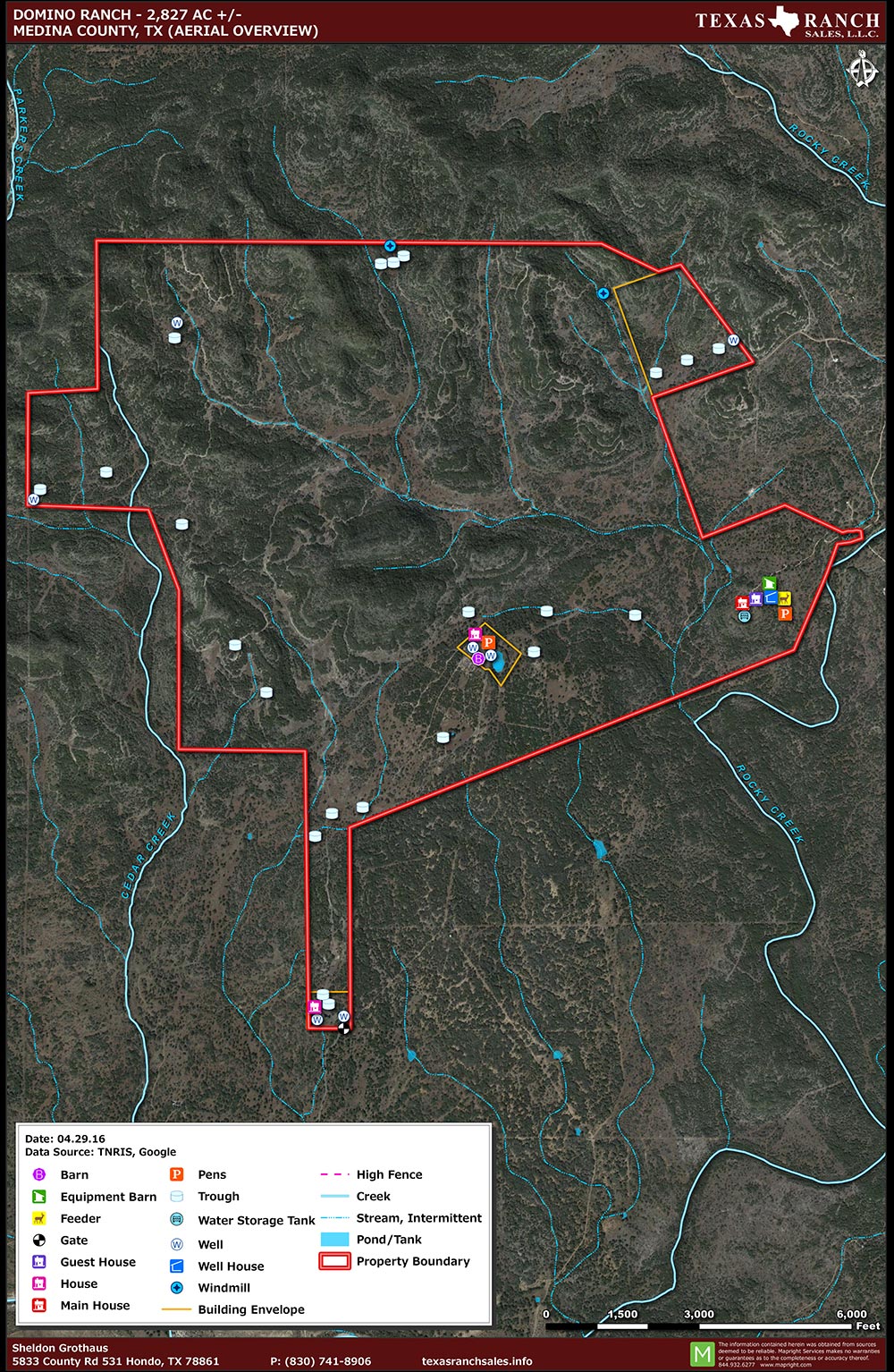 2731 Acre Ranch Medina Aerial Map
