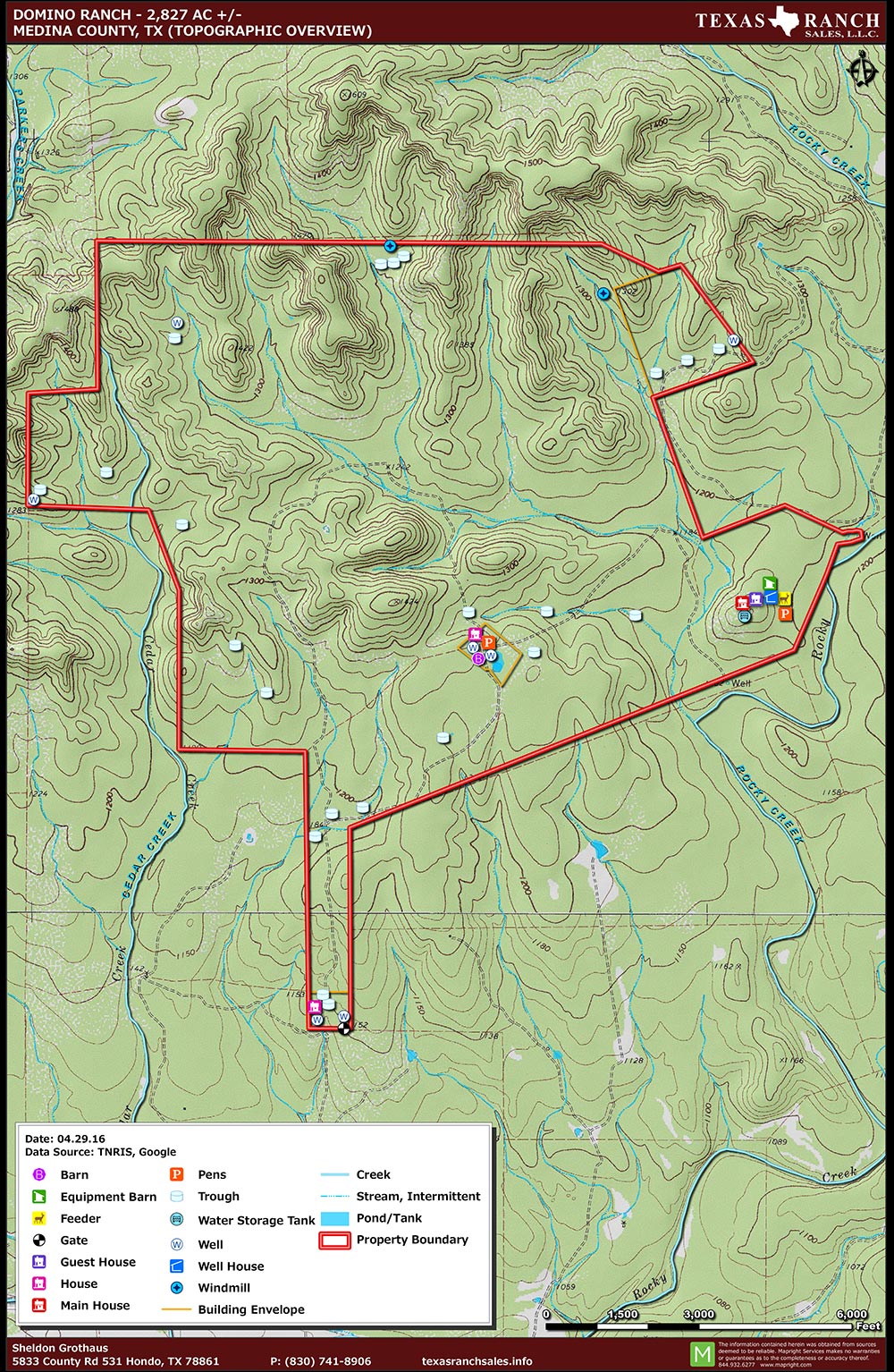 2731 Acre Ranch Medina Topography Map