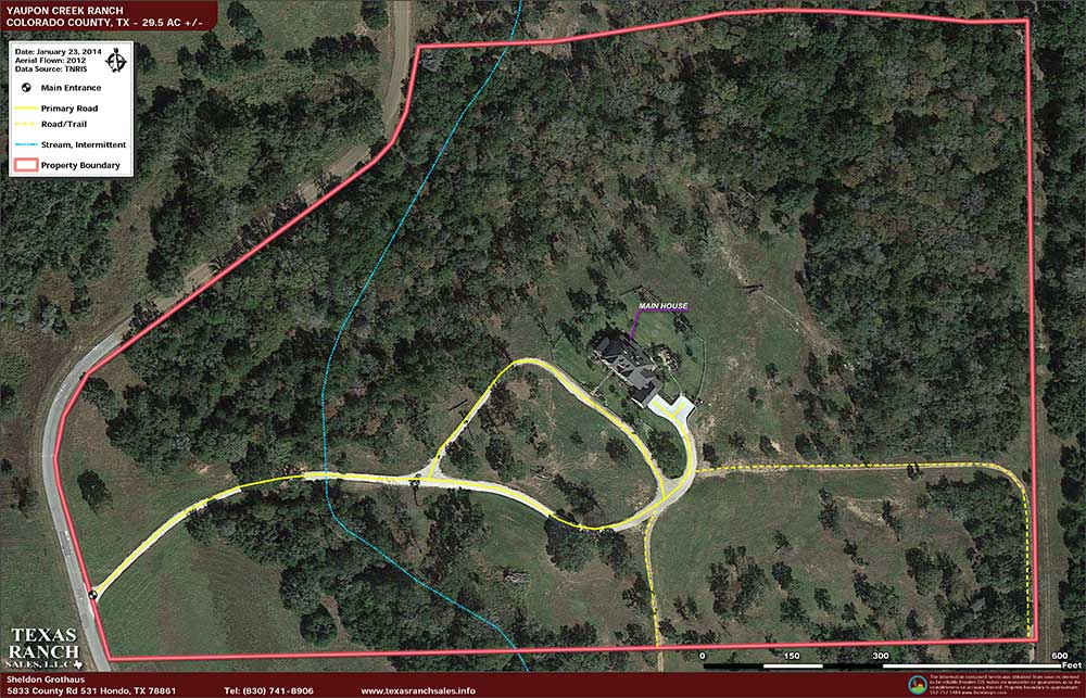 29.5 Acre Ranch Colorado County Aerial Map