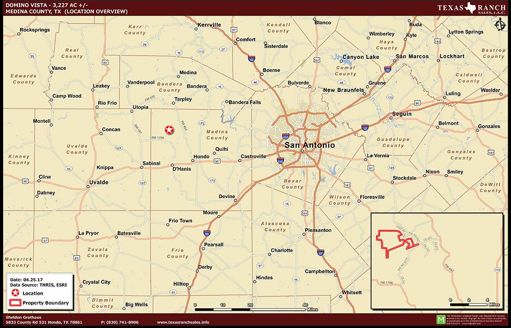 3227 Acre Ranch Medina Location Map Map