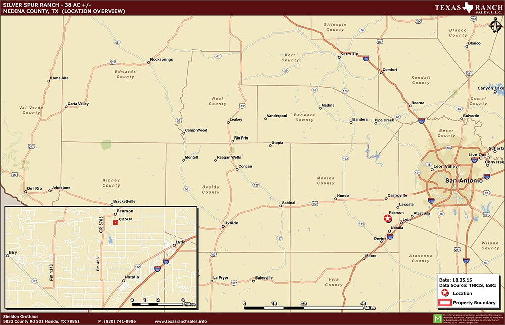 38 Acre Ranch Medina Location Map Map