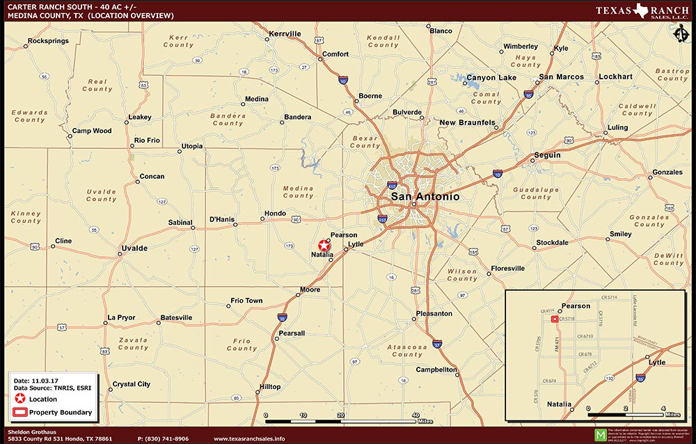 40 Acre Ranch Medina Location Map Map