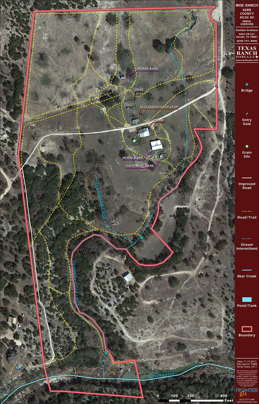 40 Acre Ranch Kerr Aerial Map