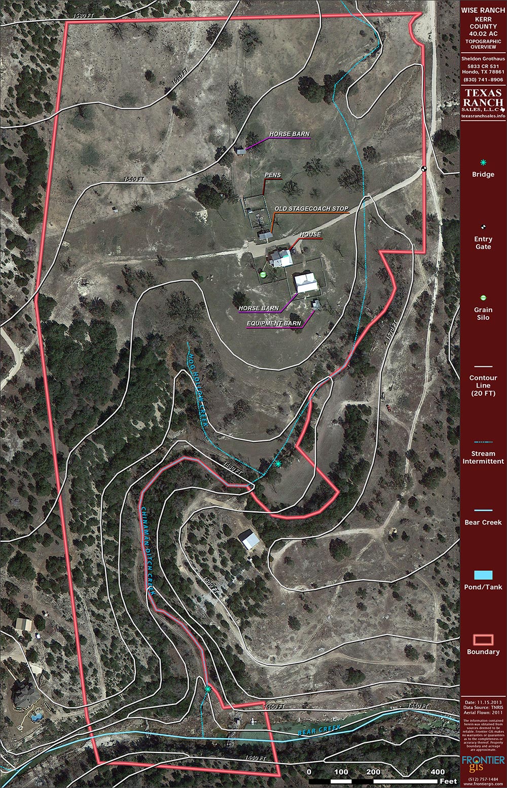 40 Acre Ranch Kerr Topography Map