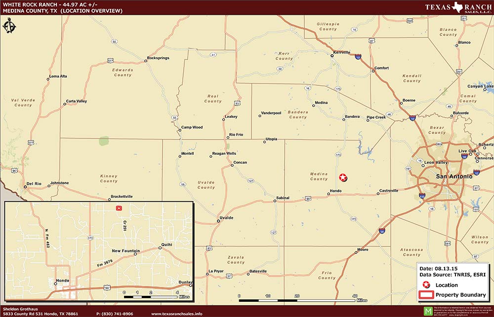 44.97 Acre Ranch Medina Location Map Map