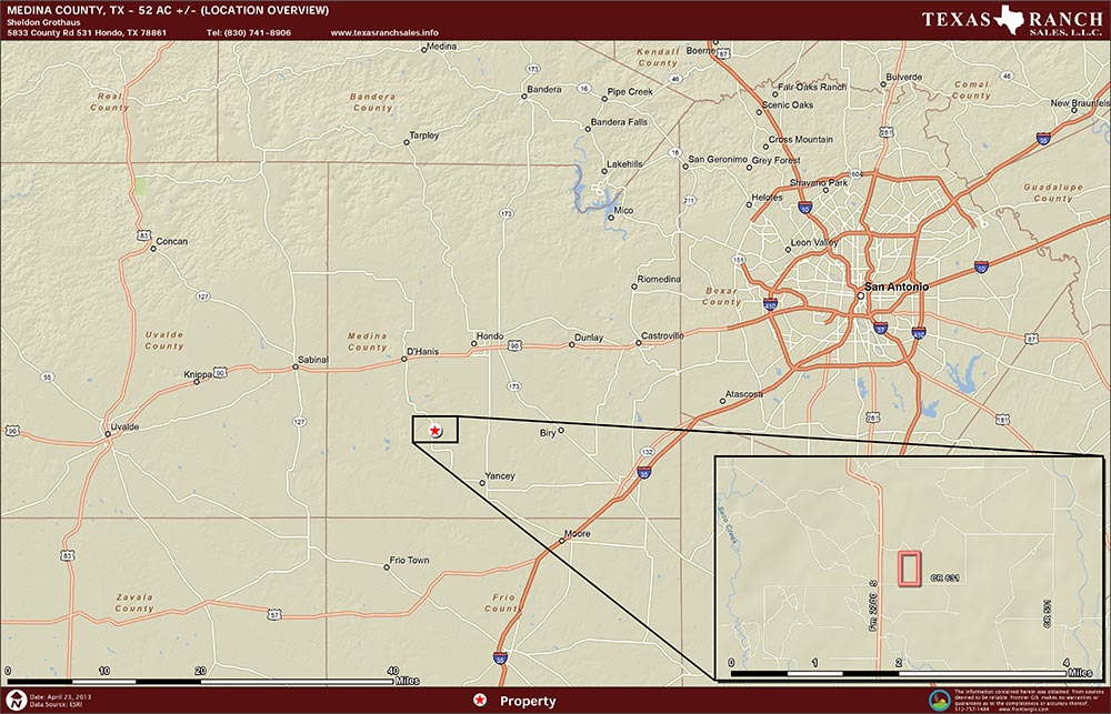 52 Acre Ranch Medina Location Map Map