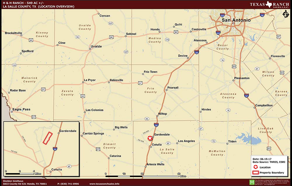 549 Acre Ranch La Salle Location Map Map