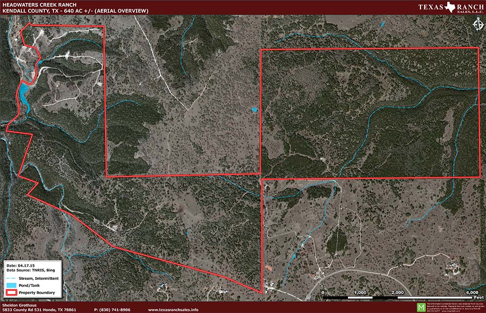640 Acre Ranch Kendall Aerial Map
