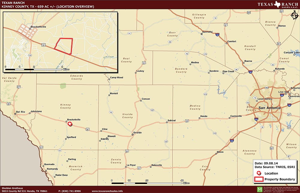 659 Acre Ranch Kinney Location Map Map