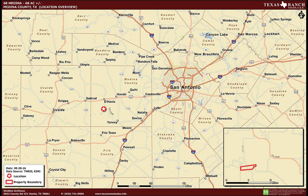 68 Acre Ranch Medina Location Map Map