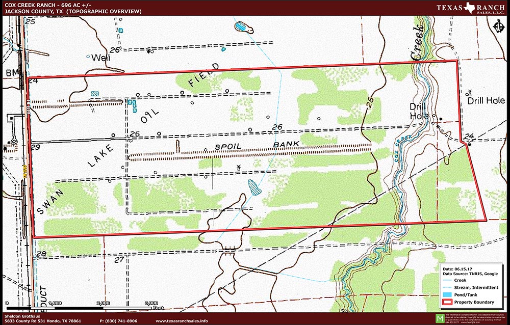 696 Acre Ranch Jackson Topography Map