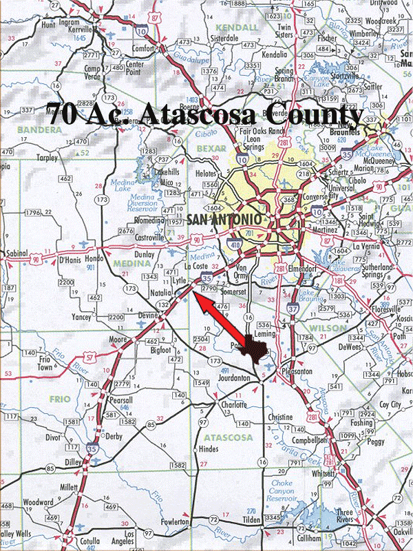 Texas ranch for sale 70 Acres. Ranch real estate in Atascosa County