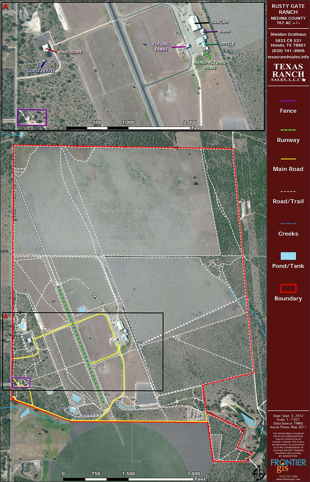 767 Acre Ranch Merdina Aerial Map