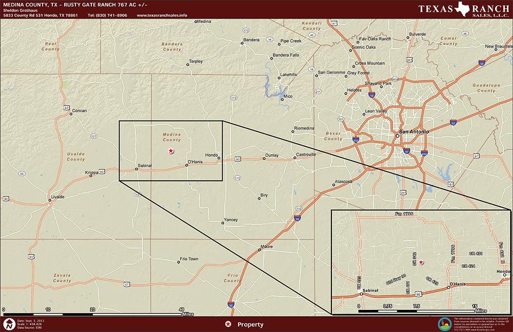 767 Acre Ranch Merdina Location Map Map