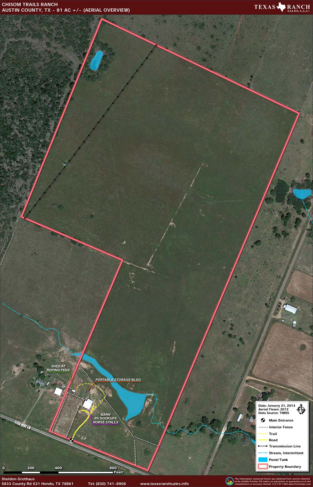 81 Acre Ranch Austin Aerial Map