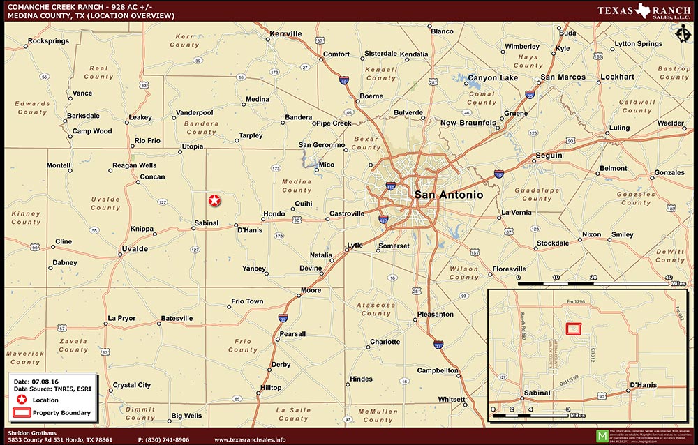 928 Acre Ranch  Location Map Map