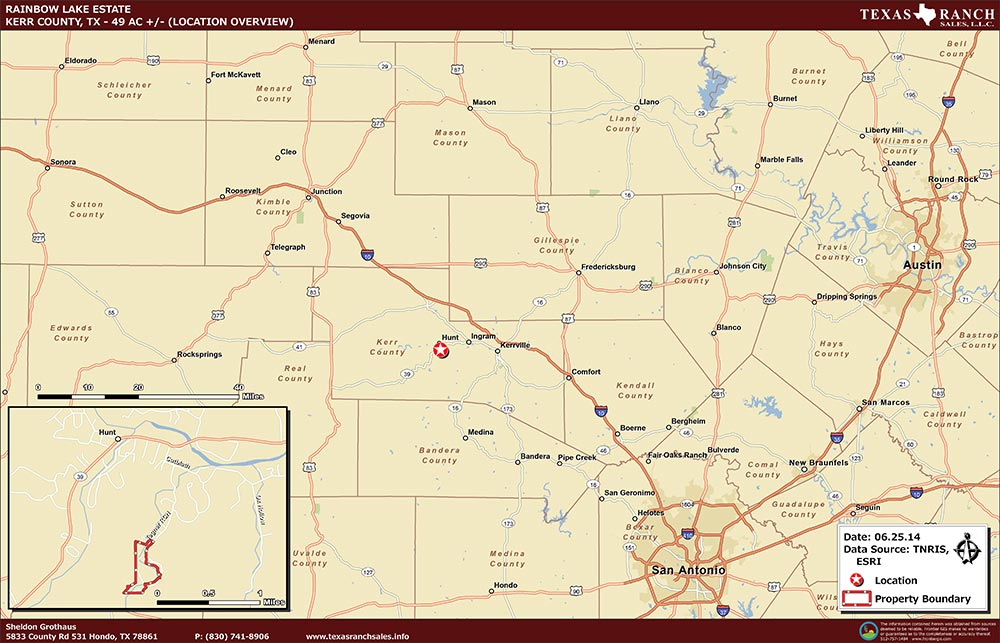 49.99 Acre Ranch Kerr Location Map Map